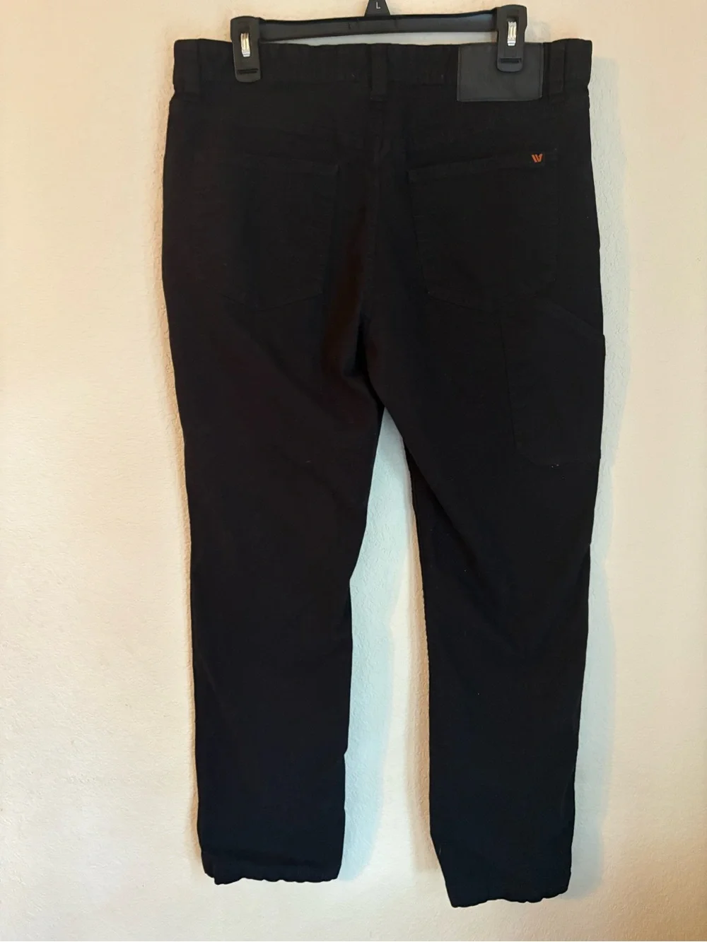 Eddie Bauer Canvas Utility Pants Black Stretch Workwear Men’s 34x32